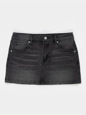 RSQ Womens Low Rise Denim Mini Skirt Size 29 NWT Black Washed